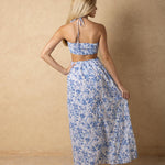 'Flavia' Cutout Print Maxi Dress WOMEN'S DRESS for women resort wear - Seaspice Resort Wear