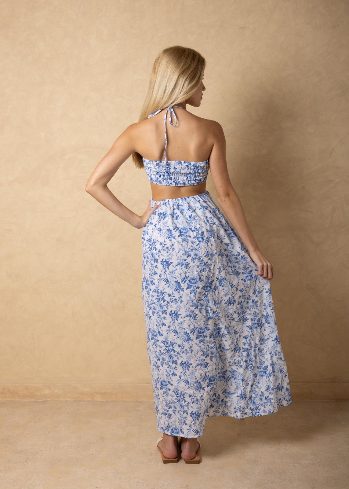 'Flavia' Cutout Print Maxi Dress WOMEN'S DRESS for women resort wear - Seaspice Resort Wear