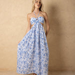 'Flavia' Cutout Print Maxi Dress WOMEN'S DRESS for women resort wear - Seaspice Resort Wear