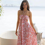 'Flavia' Cutout Print Maxi Dress WOMEN'S DRESS for women resort wear - Seaspice Resort Wear