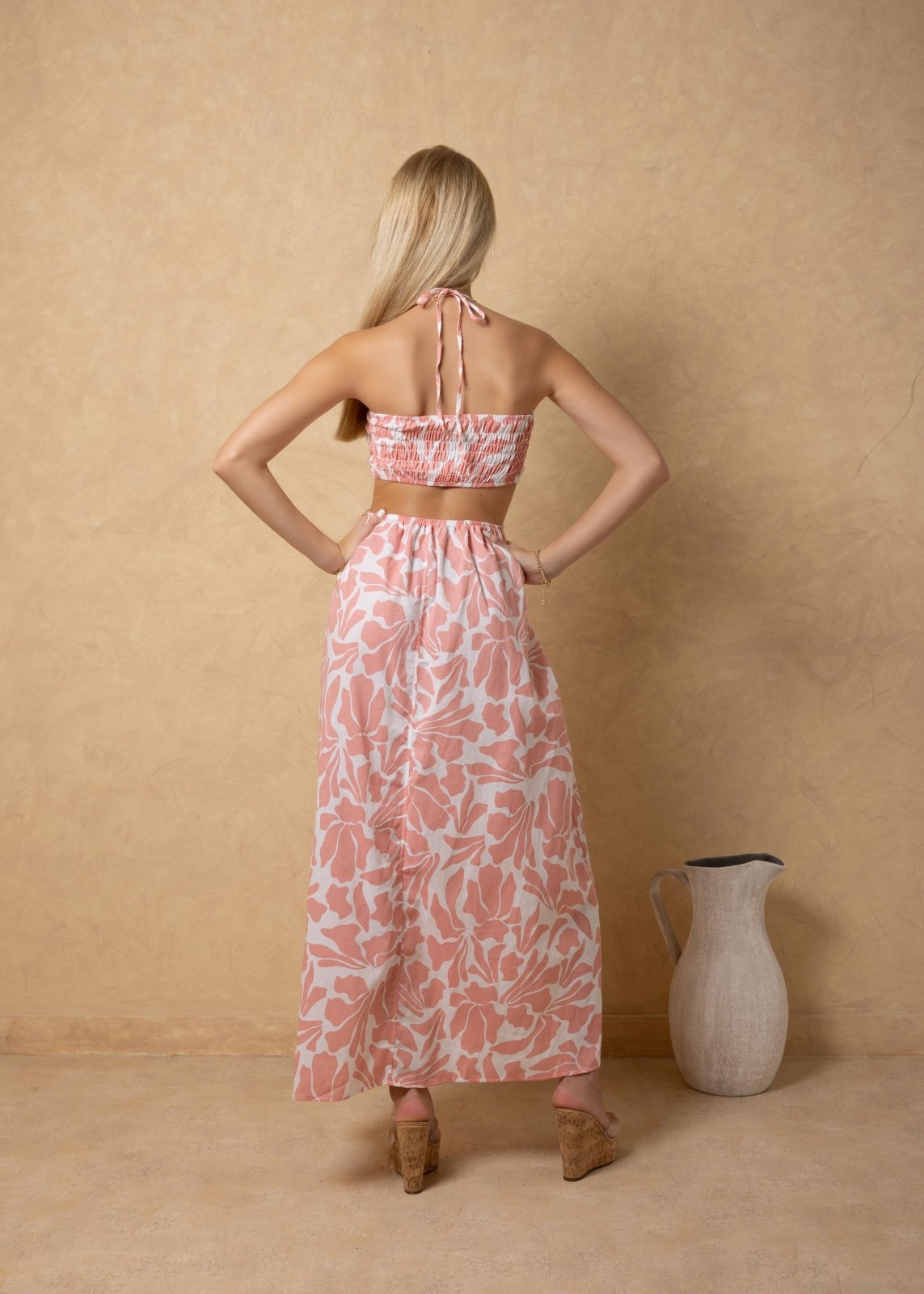 'Flavia' Cutout Print Maxi Dress WOMEN'S DRESS for women resort wear - Seaspice Resort Wear
