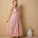 'Flavia' Cutout Print Maxi Dress WOMEN'S DRESS for women resort wear - Seaspice Resort Wear