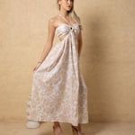 'Flavia' Cutout Print Maxi Dress WOMEN'S DRESS for women resort wear - Seaspice Resort Wear