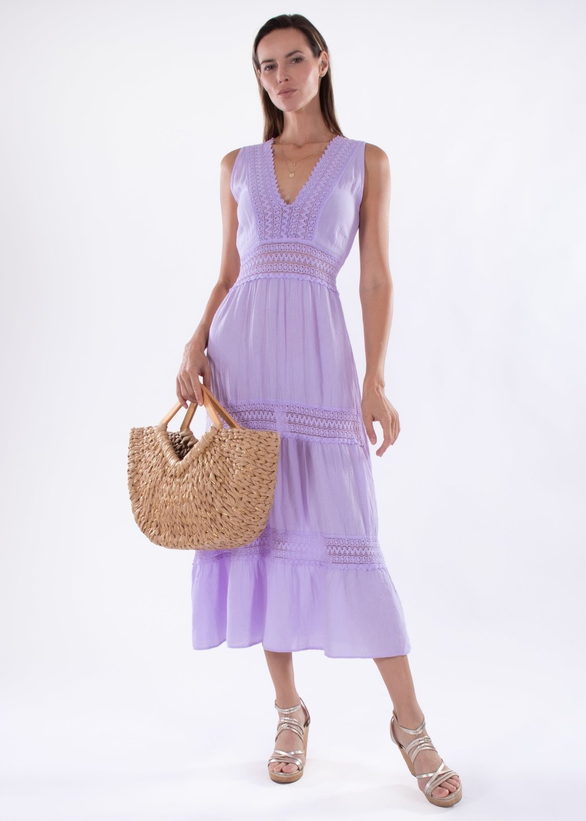 'Gabrielle' Tiered Crochet Maxi Dress WOMEN'S DRESS for women resort wear - Seaspice Resort Wear