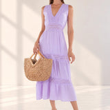 'Gabrielle' Tiered Crochet Maxi Dress WOMEN'S DRESS for women resort wear - Seaspice Resort Wear