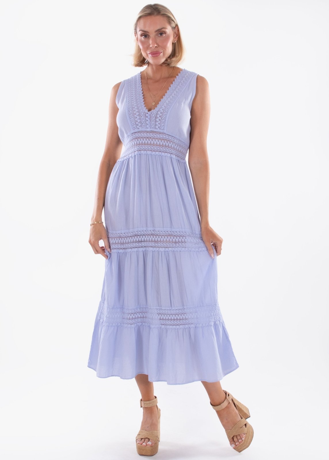 'Gabrielle' Tiered Crochet Maxi Dress WOMEN'S DRESS for women resort wear - Seaspice Resort Wear