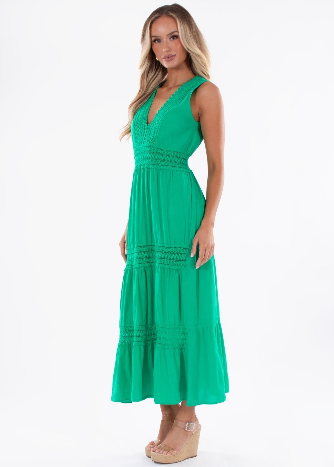 'Gabrielle' Tiered Crochet Maxi Dress WOMEN'S DRESS for women resort wear - Seaspice Resort Wear