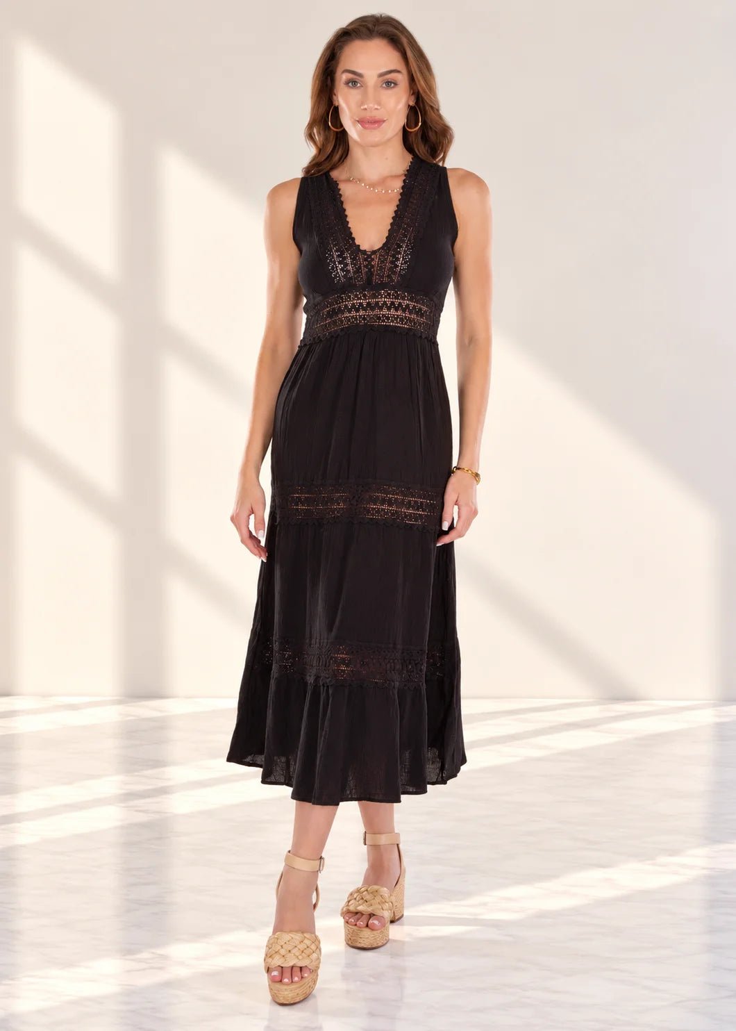 'Gabrielle' Tiered Crochet Maxi Dress WOMEN'S DRESS for women resort wear - Seaspice Resort Wear