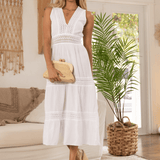 'Gabrielle' Tiered Crochet Maxi Dress WOMEN'S DRESS for women resort wear - Seaspice Resort Wear