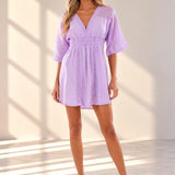 'Gianna' Short Sleeve Tunic Dress WOMEN'S DRESS for women resort wear - Seaspice Resort Wear