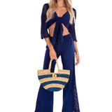 'Gigi' Mesh Sleeve Crop Top WOMEN'S TOP for women resort wear - Seaspice Resort Wear