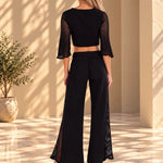 'Gigi' Mesh Sleeve Crop Top WOMEN'S TOP for women resort wear - Seaspice Resort Wear