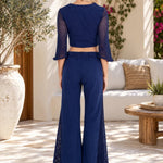 'Gigi' Mesh Sleeve Crop Top WOMEN'S TOP for women resort wear - Seaspice Resort Wear