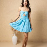 'Giselle' Strapless Twist - Front Cutout Mini Dress WOMEN'S DRESS for women resort wear - Seaspice Resort Wear