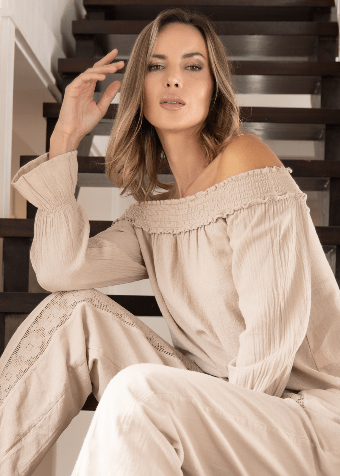 'Gloria' Off Shoulder Blouse WOMEN'S TOP for women resort wear - Seaspice Resort Wear