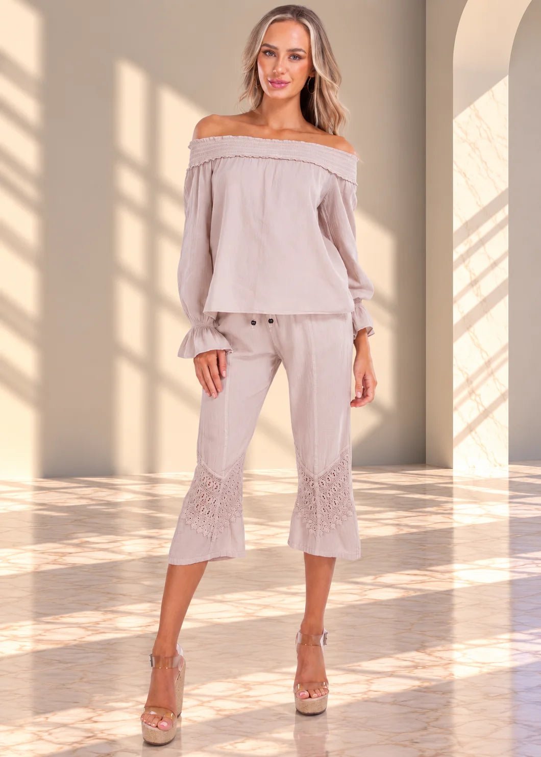 'Gloria' Off Shoulder Blouse WOMEN'S TOP for women resort wear - Seaspice Resort Wear