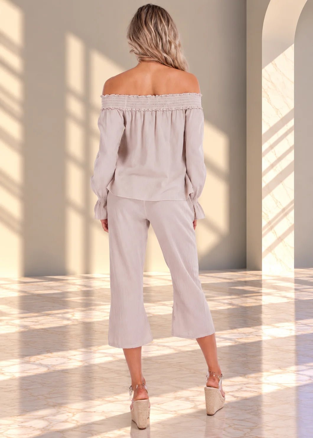 'Gloria' Off Shoulder Blouse WOMEN'S TOP for women resort wear - Seaspice Resort Wear