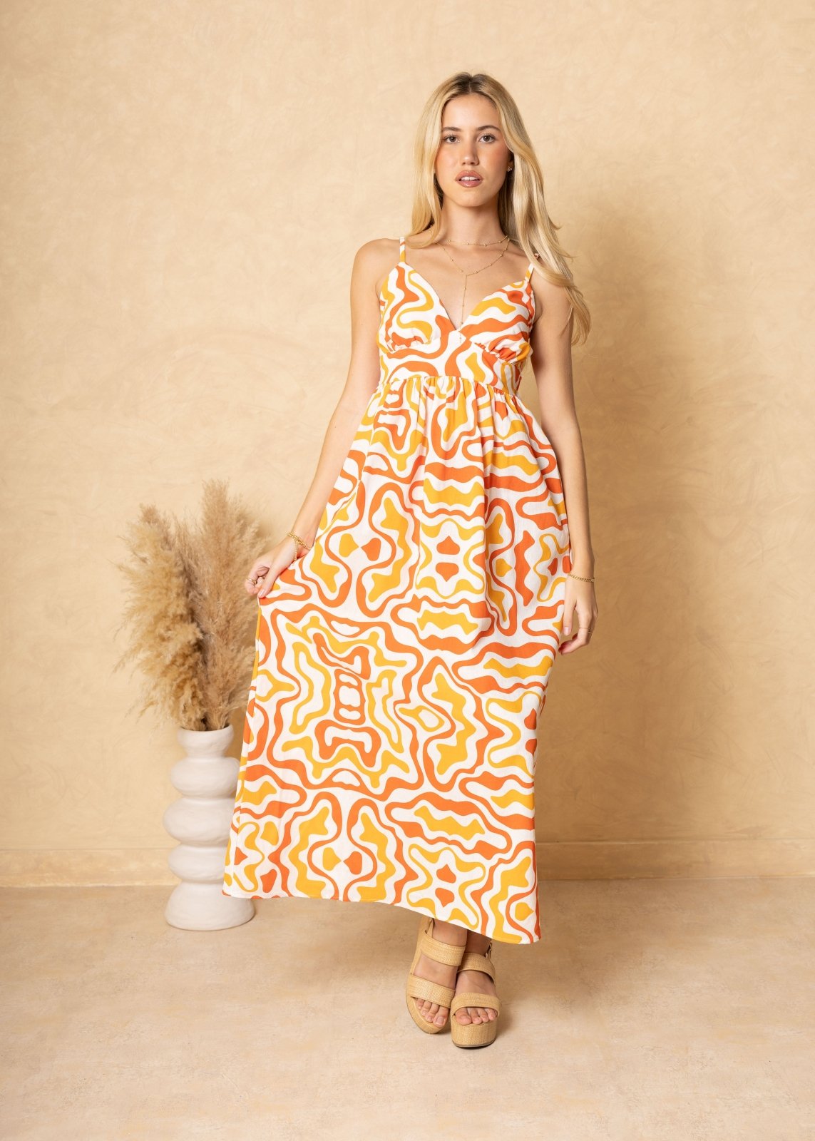 dress with corset Aderyn Satin Corset Maxi Dress