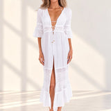 'Jacqueline' Tie-Front Cover-Up WOMEN'S COVER UP for women resort wear - Seaspice Resort Wear