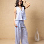 'Kairi' Print Tie - Front Vest Top WOMEN'S TOP for women resort wear - Seaspice Resort Wear