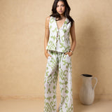 'Kairi' Print Tie - Front Vest Top WOMEN'S TOP for women resort wear - Seaspice Resort Wear