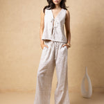 'Kairi' Print Tie - Front Vest Top WOMEN'S TOP for women resort wear - Seaspice Resort Wear