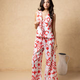 'Kairi' Print Tie - Front Vest Top WOMEN'S TOP for women resort wear - Seaspice Resort Wear