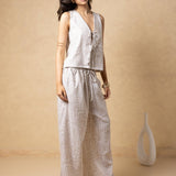 'Kairi' Print Tie - Front Vest Top WOMEN'S TOP for women resort wear - Seaspice Resort Wear