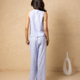 'Kairi' Print Tie - Front Vest Top WOMEN'S TOP for women resort wear - Seaspice Resort Wear