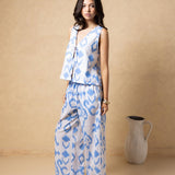 'Kairi' Print Tie - Front Vest Top WOMEN'S TOP for women resort wear - Seaspice Resort Wear