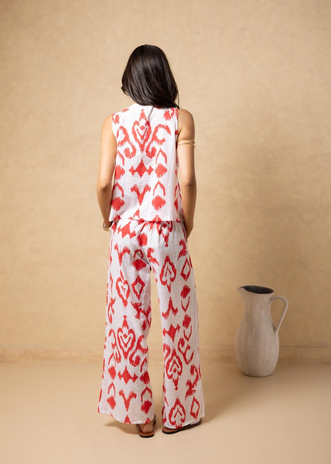 'Kairi' Print Tie - Front Vest Top WOMEN'S TOP for women resort wear - Seaspice Resort Wear