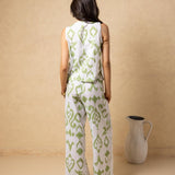 'Kairi' Print Tie - Front Vest Top WOMEN'S TOP for women resort wear - Seaspice Resort Wear