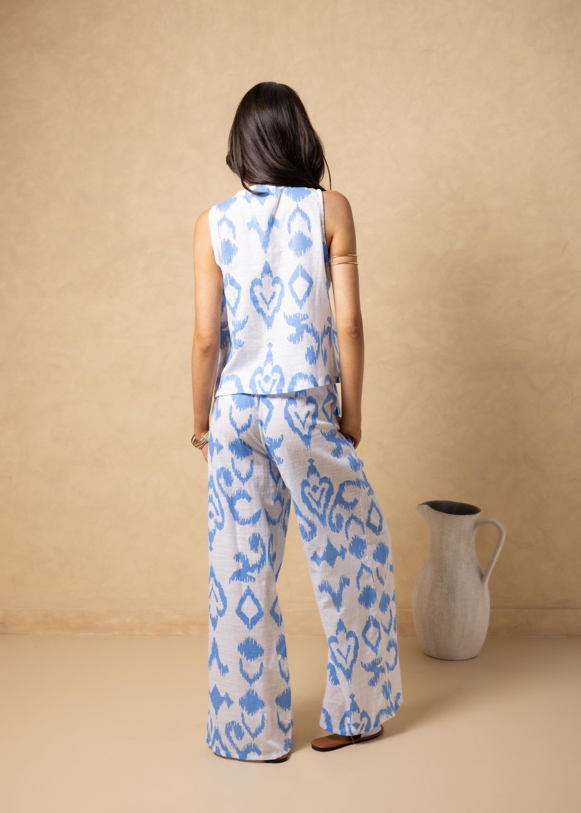 'Kairi' Print Tie - Front Vest Top WOMEN'S TOP for women resort wear - Seaspice Resort Wear