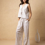 'Kairi' Print Tie - Front Vest Top WOMEN'S TOP for women resort wear - Seaspice Resort Wear