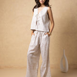 'Kairi' Print Tie - Front Vest Top WOMEN'S TOP for women resort wear - Seaspice Resort Wear