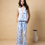 'Kairi' Print Tie - Front Vest Top WOMEN'S TOP for women resort wear - Seaspice Resort Wear