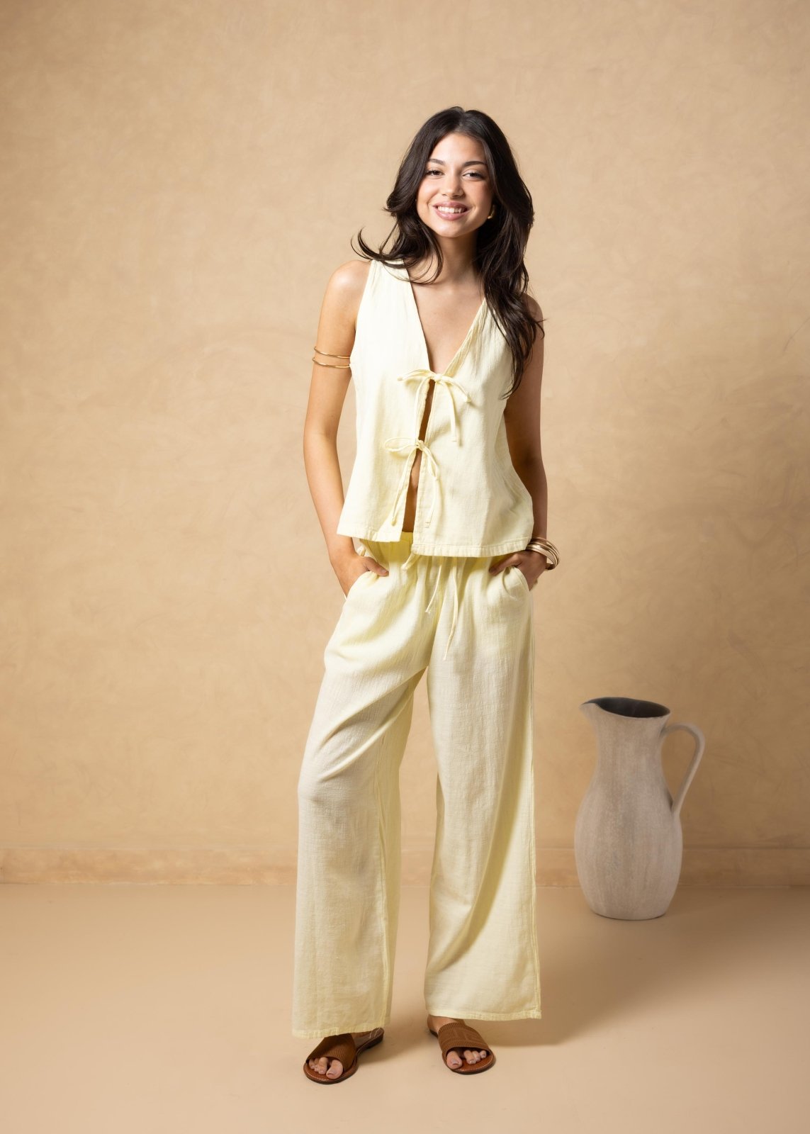 'Kairi' Tie - Front Vest Top WOMEN'S TOP for women resort wear - Seaspice Resort Wear