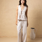 'Kairi' Tie - Front Vest Top WOMEN'S TOP for women resort wear - Seaspice Resort Wear