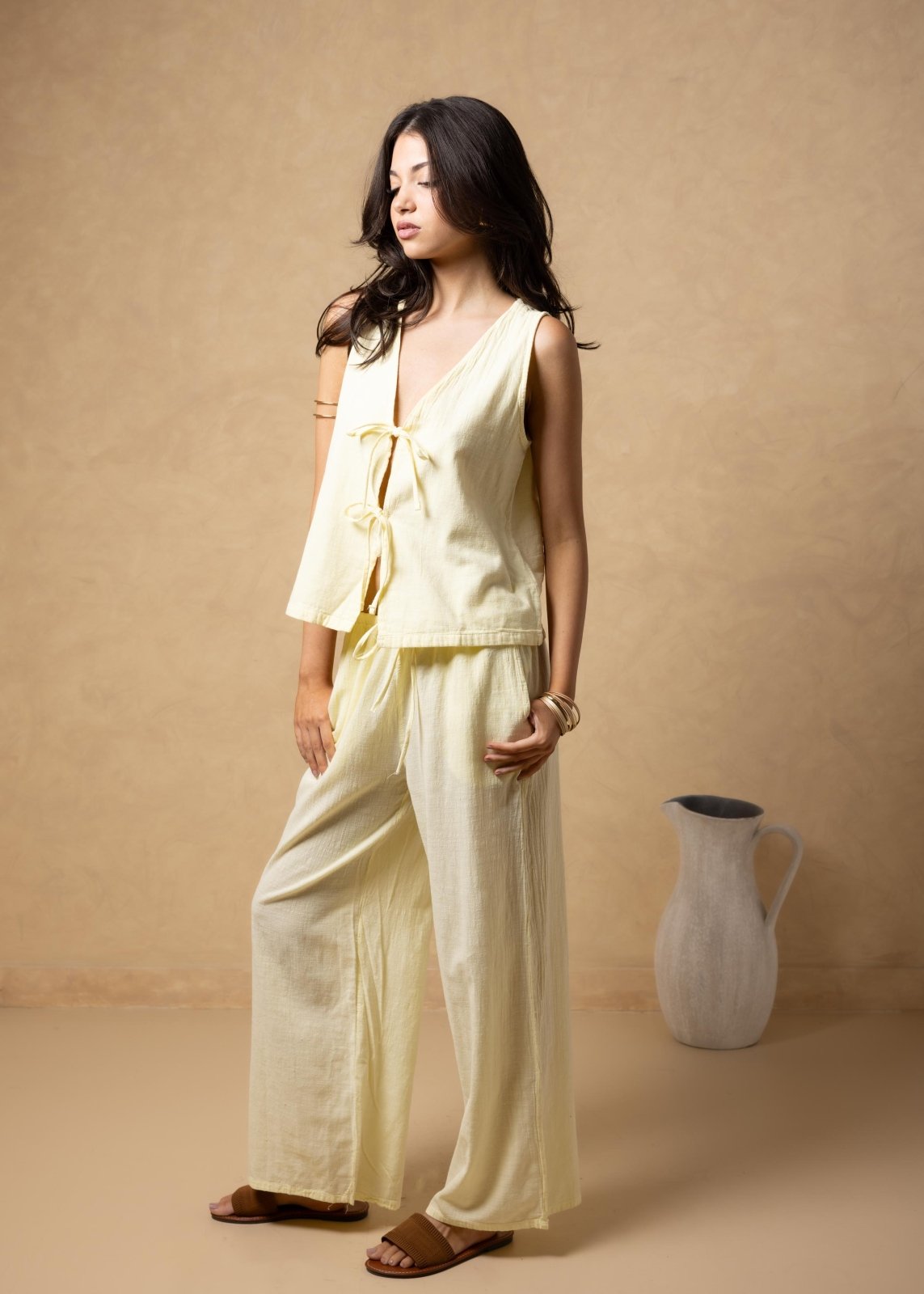 'Kairi' Tie - Front Vest Top WOMEN'S TOP for women resort wear - Seaspice Resort Wear