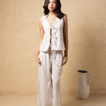 'Kairi' Tie - Front Vest Top WOMEN'S TOP for women resort wear - Seaspice Resort Wear