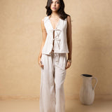 'Kairi' Tie - Front Vest Top WOMEN'S TOP for women resort wear - Seaspice Resort Wear