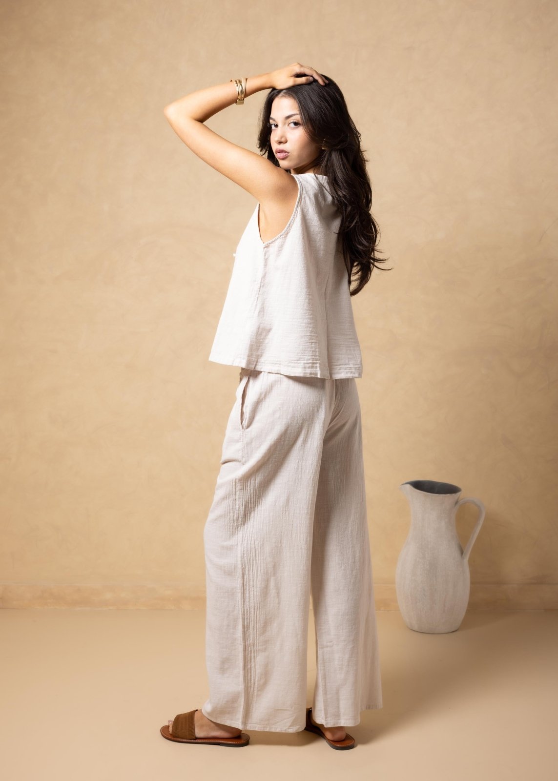 'Kairi' Tie - Front Vest Top WOMEN'S TOP for women resort wear - Seaspice Resort Wear
