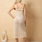 'Klair' Crochet Cover - Up Midi Dress WOMEN'S COVER UP for women resort wear - Seaspice Resort Wear