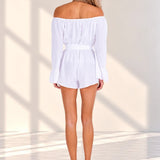 'Lizzie' Off Shoulder Romper WOMEN'S ROMPER for women resort wear - Seaspice Resort Wear