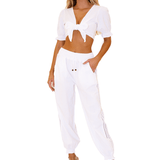 'Lucy' Tie Front Crop Top WOMEN'S TOP for women resort wear - Seaspice Resort Wear