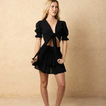 'Lucy' Tie Front Crop Top WOMEN'S TOP for women resort wear - Seaspice Resort Wear