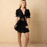 'Lucy' Tie Front Crop Top WOMEN'S TOP for women resort wear - Seaspice Resort Wear