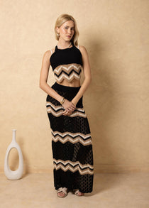 'Luna' Crochet Chevron Halter Top WOMEN'S TOP for women resort wear - Seaspice Resort Wear