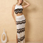 'Luna' Crochet Chevron Halter Top WOMEN'S TOP for women resort wear - Seaspice Resort Wear