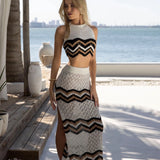 'Luna' Crochet Chevron Maxi Skirt WOMEN'S SKIRT for women resort wear - Seaspice Resort Wear
